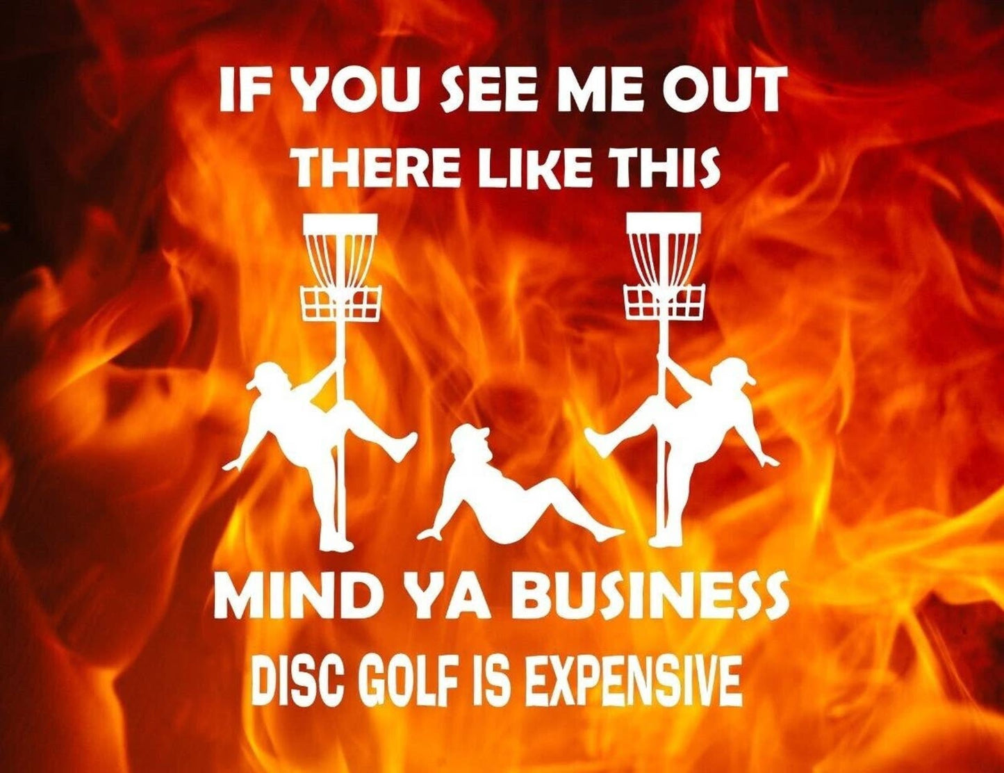 Disc Golf Funny Stripper Man FLAMING Mousepad Mouse Pad Computer Golf Gift