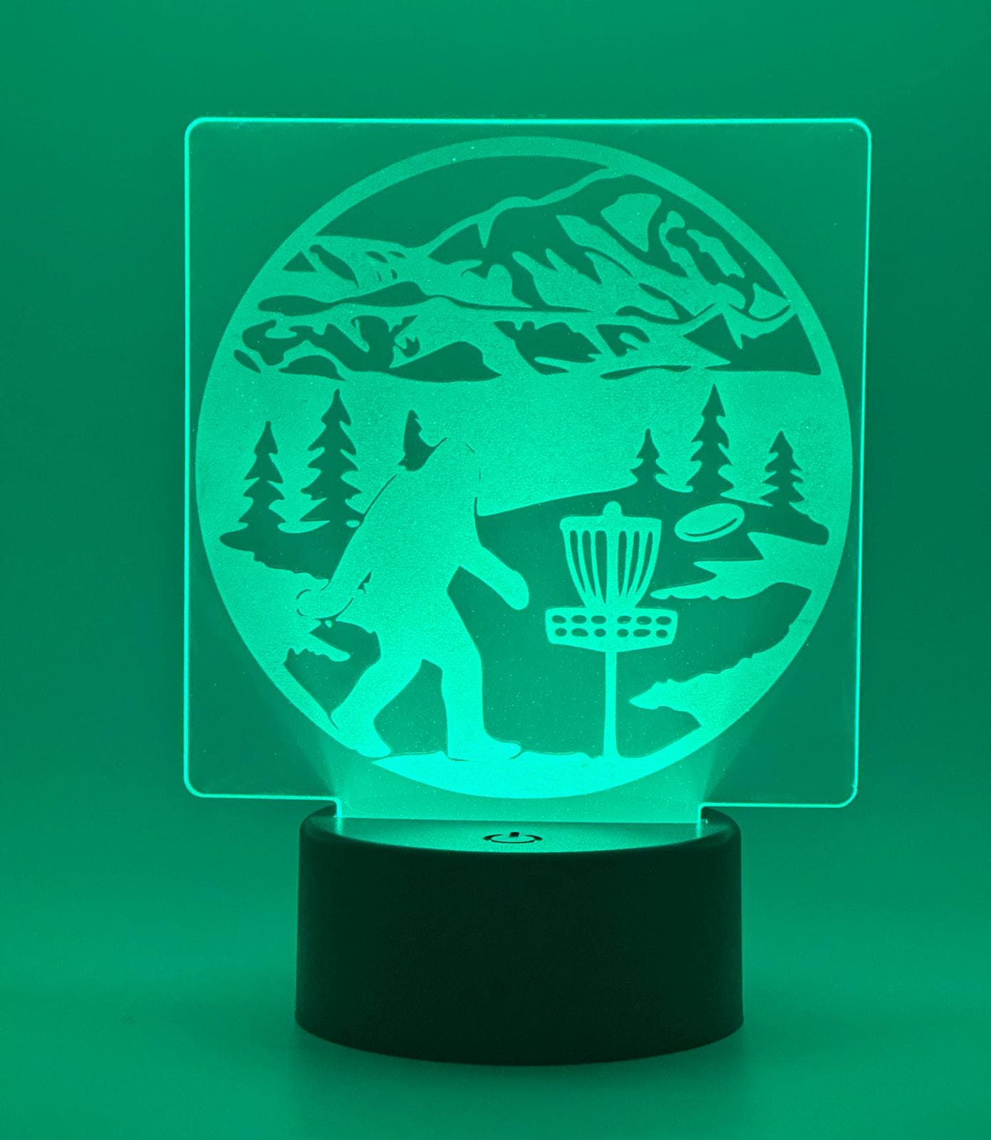 Disc Golf Laser Engraved LED light, Disc Golf Gift, Sport Gift, LED Night Light, Engraved Gift, Coach Gift, Player Gift