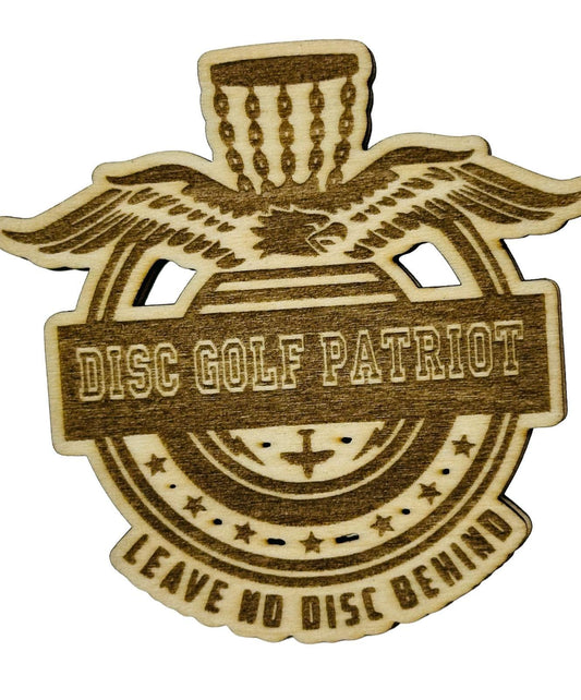 Disc Golf PATRIOT Car Air Freshener Laser Engraved Wood Vent Clip On