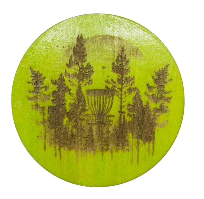 Disc Golf Mini Wood Laser Engraved Bottle Opener 4" Discgolf Scene