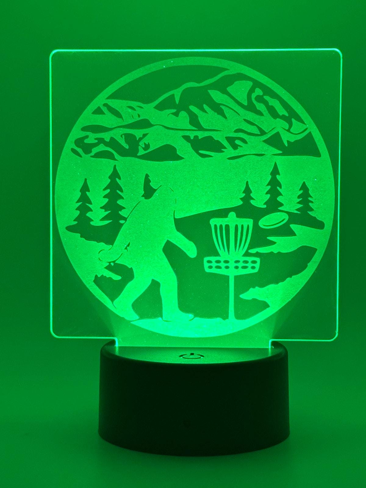 Disc Golf Laser Engraved LED light, Disc Golf Gift, Sport Gift, LED Night Light, Engraved Gift, Coach Gift, Player Gift