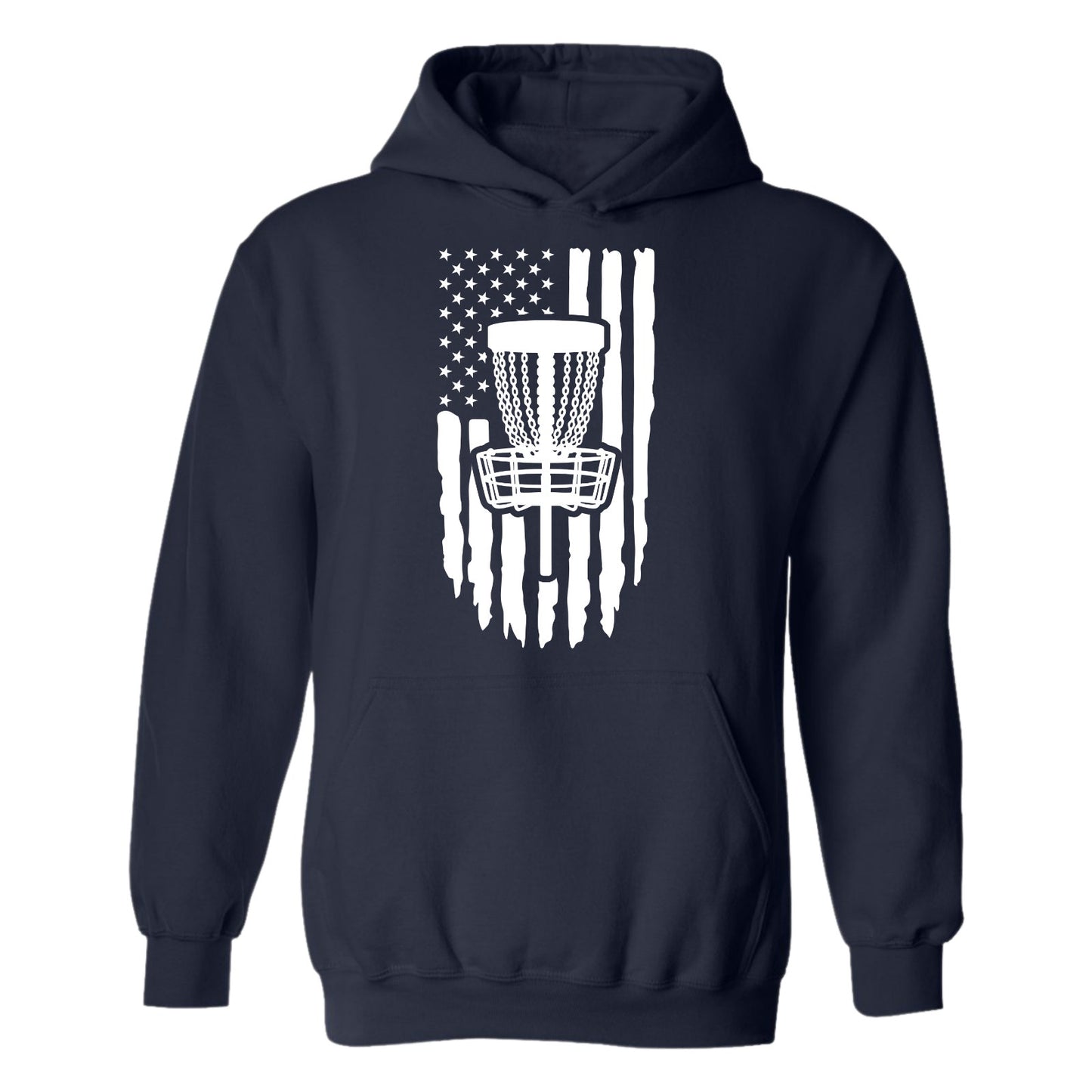 Disc Golf Pullover Hoodie PATRIOTIC AMERICAN FLAG Sweatshirt Choose SZ COLOR