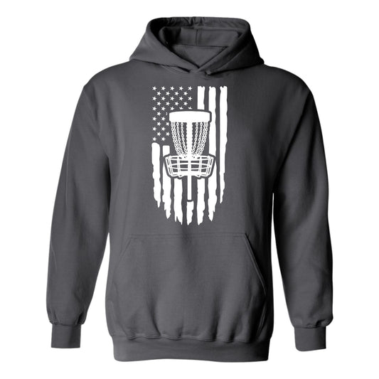 Disc Golf Pullover Hoodie PATRIOTIC AMERICAN FLAG Sweatshirt Choose SZ COLOR