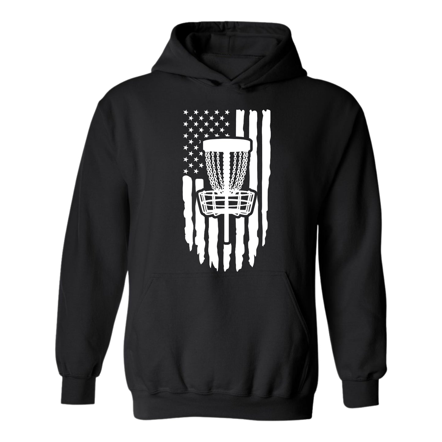 Disc Golf Pullover Hoodie PATRIOTIC AMERICAN FLAG Sweatshirt Choose SZ COLOR